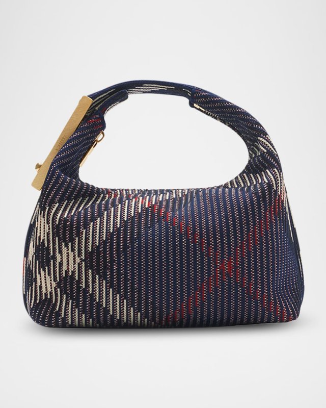 Peg Clip Check Top-Handle Bag
